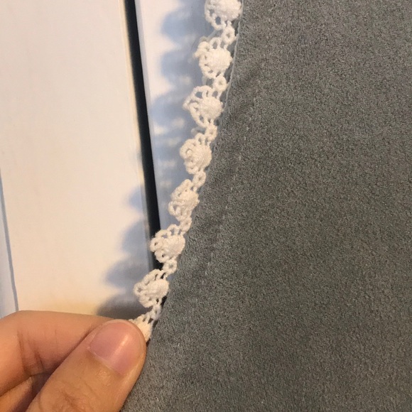 Gray Suede- like A line Dress - Picture 2 of 4